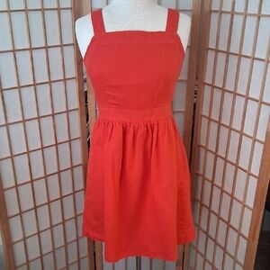 J. Crew Vibrant Orange Red Dress